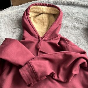 Wrangler Maroon Hoodie with Cream Lining